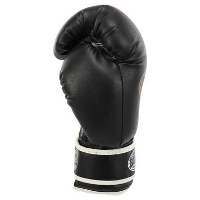 Перчатки боксерские на липучке искусственная кожа BOXER Элит 2022 размер 14 унции цвет черный