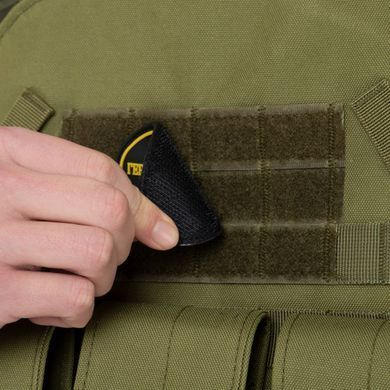 Шеврон патч на липучці "Героям Слава" TY-9916 колір чорно-жовтий-блакитний