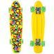 Пенни борд Penny Board круизер пластиковый со светящимися колесами 22" FISH SK-881-1 желтый