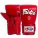 Снарядные перчатки-блинчики для бокса кожаные FAIRTEX TGT7 размер M цвет красный