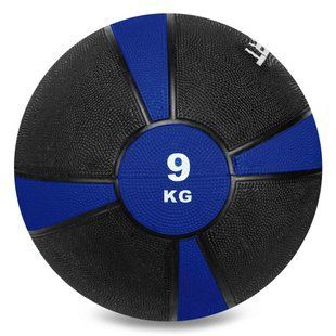 Медбол мяч медицинский Medicine Ball Zelart FI-5122-9 9кг серый-синий