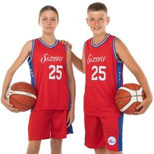 Форма баскетбольная детская NBA клуб Philadelphia 76ers 25 BA-0904 размер M