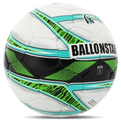 М'яч футбольний BALLONSTAR FB-4403 колір білий-салатовий