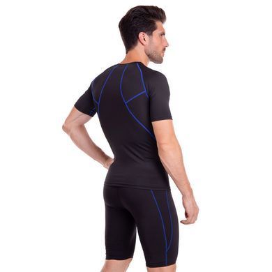 Костюм компресійний чоловічий футболка з коротким рукавом та шорти LIDONG LD-1102-LD-1501 розмір 3XL колір чорний-червоний