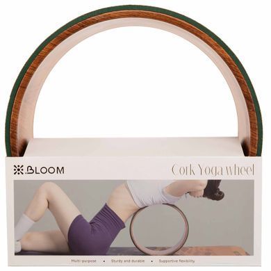 Колесо для йоги пробкове BLOOM Fit Wheel Yoga LB7124 коричневий