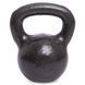 Гиря тренировочная цельная чугунная окрашенная Zelart TA-1815-16P вес 16кг черный