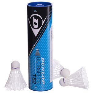 Волани для бадмінтону нейлонові 6штук DUNLOP ULTRAFLITE TS2 MED DL003374 колір білий