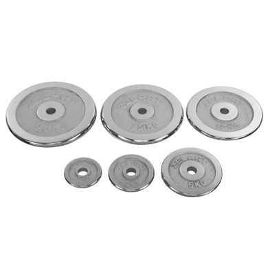 Блины диски хромированные Zelart TA-7786-1_25 31мм 1,25кг хром