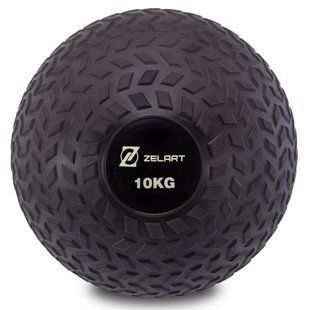 Слэмбол мяч набивной для кроссфита и фитнеса Slam Ball Zelart FI-7474-10 10кг черный