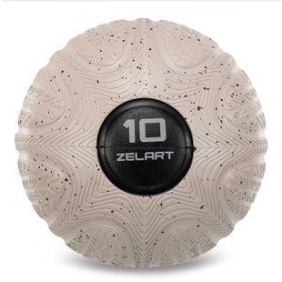 Слэмбол мяч набивной для кроссфита и фитнеса Slam Ball Zelart FI-4905-10 10кг серый