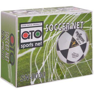 Сітка на футбольні ворота в комплекті з 2 штук Zelart SN-0030 7,32x2,44x1,5м 2шт білий