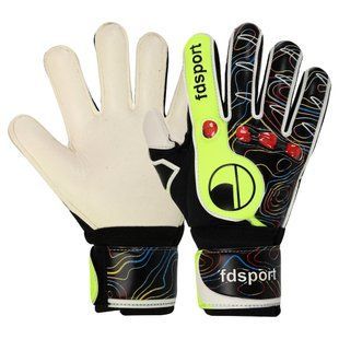 Рукавиці воротарські дитячі із захистом пальців FDSPORT FB-930 розмір 6 колір салатовий-чорний