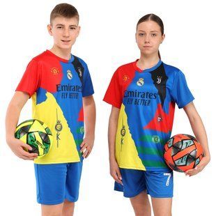 Форма футбольна дитяча RONALDO 7 Zelart CO-7365 розмір 20, зріст 125-130 колір синій