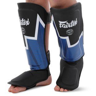Защита голени и стопы для единоборств FAIRTEX BO-9486 размер S цвет черный-синий
