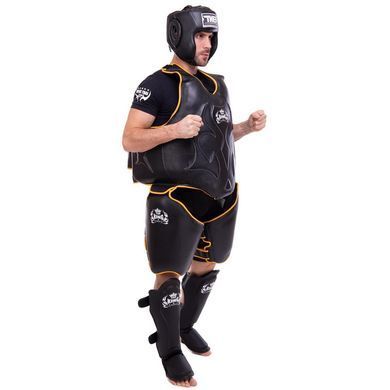 Защита корпуса и бедер тренера кожаная TOP KING TKBDTP S-XL черный