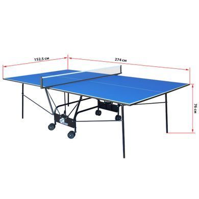 Стол для настольного тенниса GSI-Sport Indoor Gk-4 MT-4692 синий