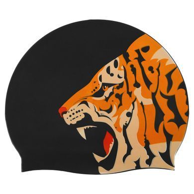 Шапочка для плавання силіконова для дорослих MadWave TIGER M055332 колір чорний