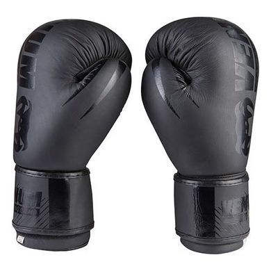 Боксерские перчатки кожаные Venum 12 oz черные VM3215/12BK
