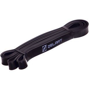 Гума петля для підтягувань та тренувань стрічка силова Zelart POWER LOOP FI-2606-2 16-32кг чорний