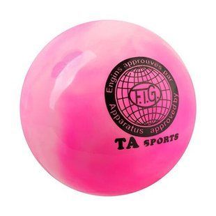 М'яч гімнастичний d-16см 280гр TA SPORT мраморно-розовий TA280-21
