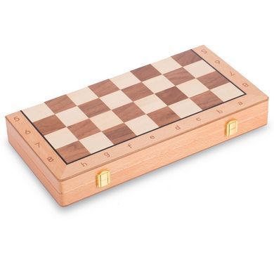 Шахматы шашки 2 в 1 набор настольных игр деревянные Zelart W9042 размер 43x43см