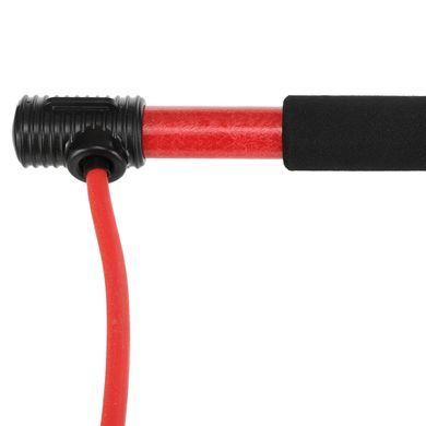 Палка гимнастическая с эспандерами Gym Stick для фитнеса Zelart F-932 1м черный-красный