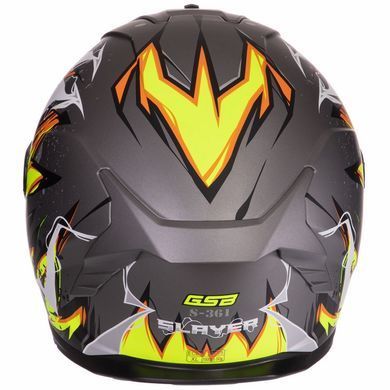 Мотошолом інтеграл (full face) GSB GSB-361 розмір XL колір сірий-білий