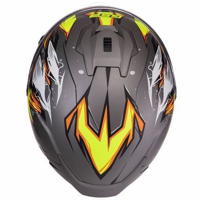 Мотошолом інтеграл (full face) GSB GSB-361 розмір XL колір сірий-білий