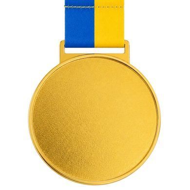Медаль спортивна зі стрічкою Zelart UKRAINE з українською символікою C-6826 колір золотий