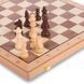 Шахматы шашки 2 в 1 набор настольных игр деревянные Zelart W9042 размер 43x43см