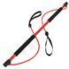 Палка гимнастическая с эспандерами Gym Stick для фитнеса Zelart F-932 1м черный-красный