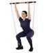 Палка гимнастическая с эспандерами Gym Stick для фитнеса Zelart F-932 1м черный-красный