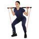 Палка гимнастическая с эспандерами Gym Stick для фитнеса Zelart F-932 1м черный-красный