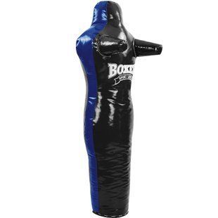 Манекен борцовський тренувальний Силует одноногий PVC BOXER 1022-02 колір чорний-синій