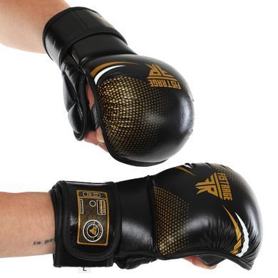 Перчатки Крабы спаринговые для MMA FISTRAGE VL-4158 размер XL цвет черный-золотой