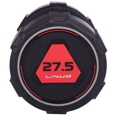 Гантель цільна професійна з поліуретановим покриттям LI NUO TA-3618-27_5 1шт 27,5кг чорний