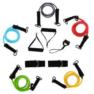 Эспандер многофункциональный для фитнеса 5 жгутов Resistance Band Zelart FI-5449 в чехле цвета в ассортименте