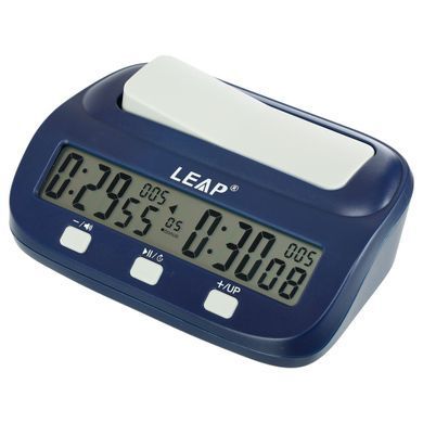 Годинник шаховий електронний багатофункціональний LEAP PQ9923 пластик чорний