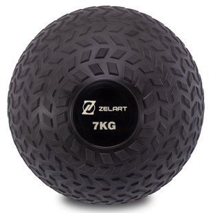 Слэмбол мяч набивной для кроссфита и фитнеса Slam Ball Zelart FI-7474-7 7кг черный