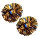 Помпоны-гантели круглые блестящие для чирлидинга и танцев Zelart Pom-Poms C-0863 цвет синий-золотой