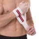 Бинты кистевые для жима STRENGTH WRIST WRAPS Zelart SB-167071 2штуки белый-красный