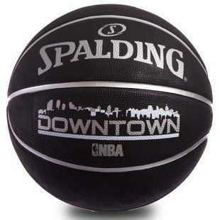 М'яч баскетбольний гумовий SPALDING DOWNTOWN OUTDOOR 83205Z розмір 7 чорний