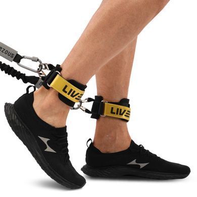 Лямки для ног ANKLE STRAP LiveUp LP8777 2шт черный-золотой
