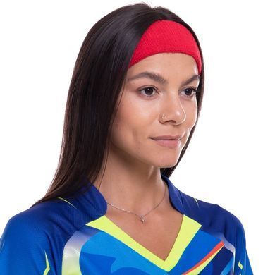 Пов'язка спортивна махрова на голову від поту Record BC-5760 колір білий