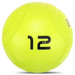 Слэмбол мяч набивной для кроссфита и фитнеса Slam Ball Mdbuddy FI-1774-12 12кг салатовый