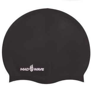 Шапочка для плавання силіконова для дорослих MadWave INTENSIVE M053501 колір чорний
