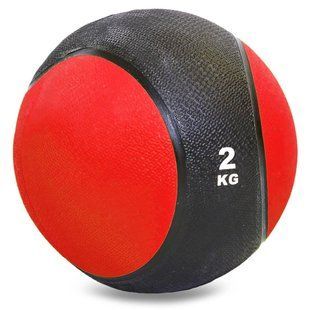 Медбол мяч медицинский Medicine Ball Record C-2660-2 цвет черный-красный