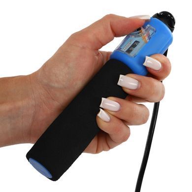 Скакалка с электронным счетчиком Zelart FI-2512 2,8м черный-синий