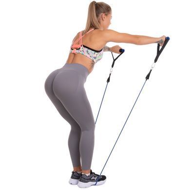 Эспандер многофункциональный для фитнеса 5 жгутов Resistance Band Zelart ET-510 в чехле цвета в ассортименте