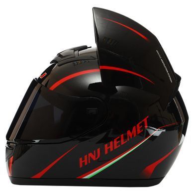 Мотошлем интеграл (full face) Мото Кото с ушками NITRINOS NEKO HNJ M-9412 размер M (54-56) цвет черный-красный-белый